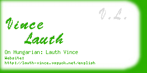 vince lauth business card